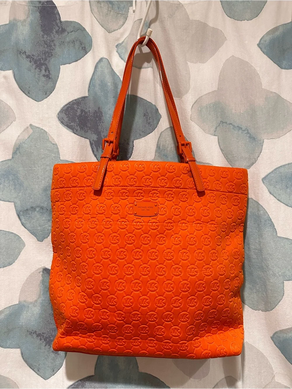Michael Kors Large Neoprene Embossed Tote Bag NWT